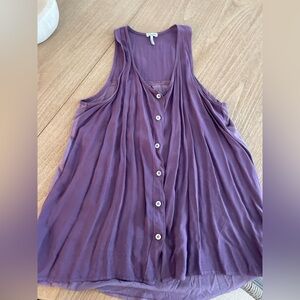 Button down tank blouse